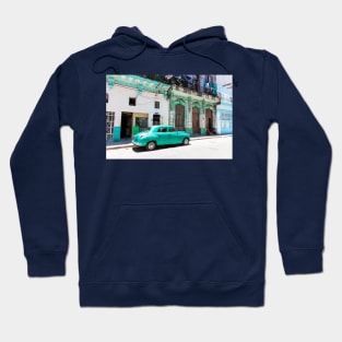 Green Car, Old Havana, Cuba Hoodie